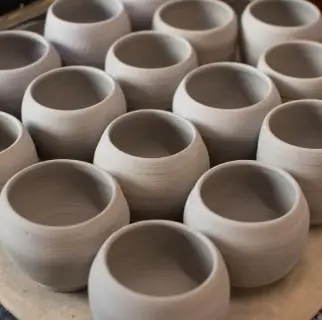 bone dry clay pots