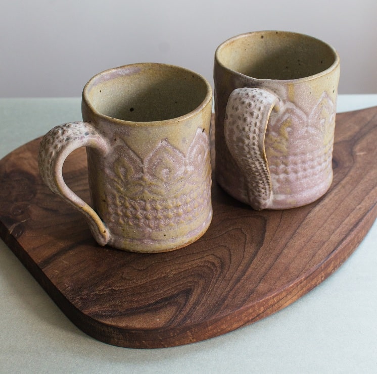 pair of ceramic coffee mugs